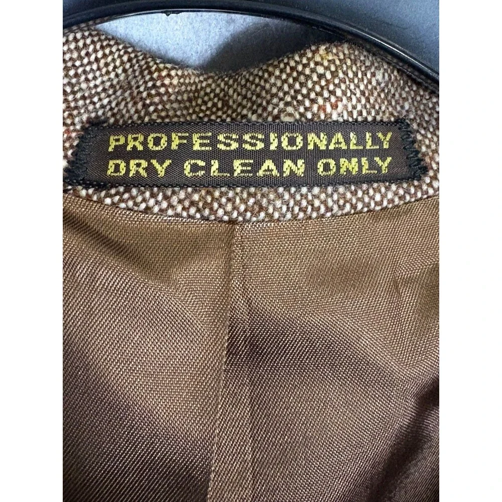 Vtg Andhurst Donegal Tweed Wool 3 Pc Suit Mens 42L Flare Leg Pants 37x33 - Picture 12 of 16
